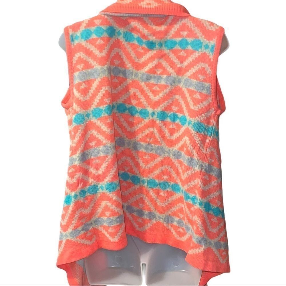 B-Sharp Geometric Pattern Open Cardigan - Picture 4 of 4